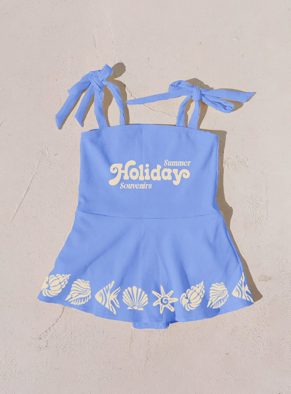 Blue Holiday Swim Dress