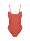 Dusty Red Scoop Back One Piece