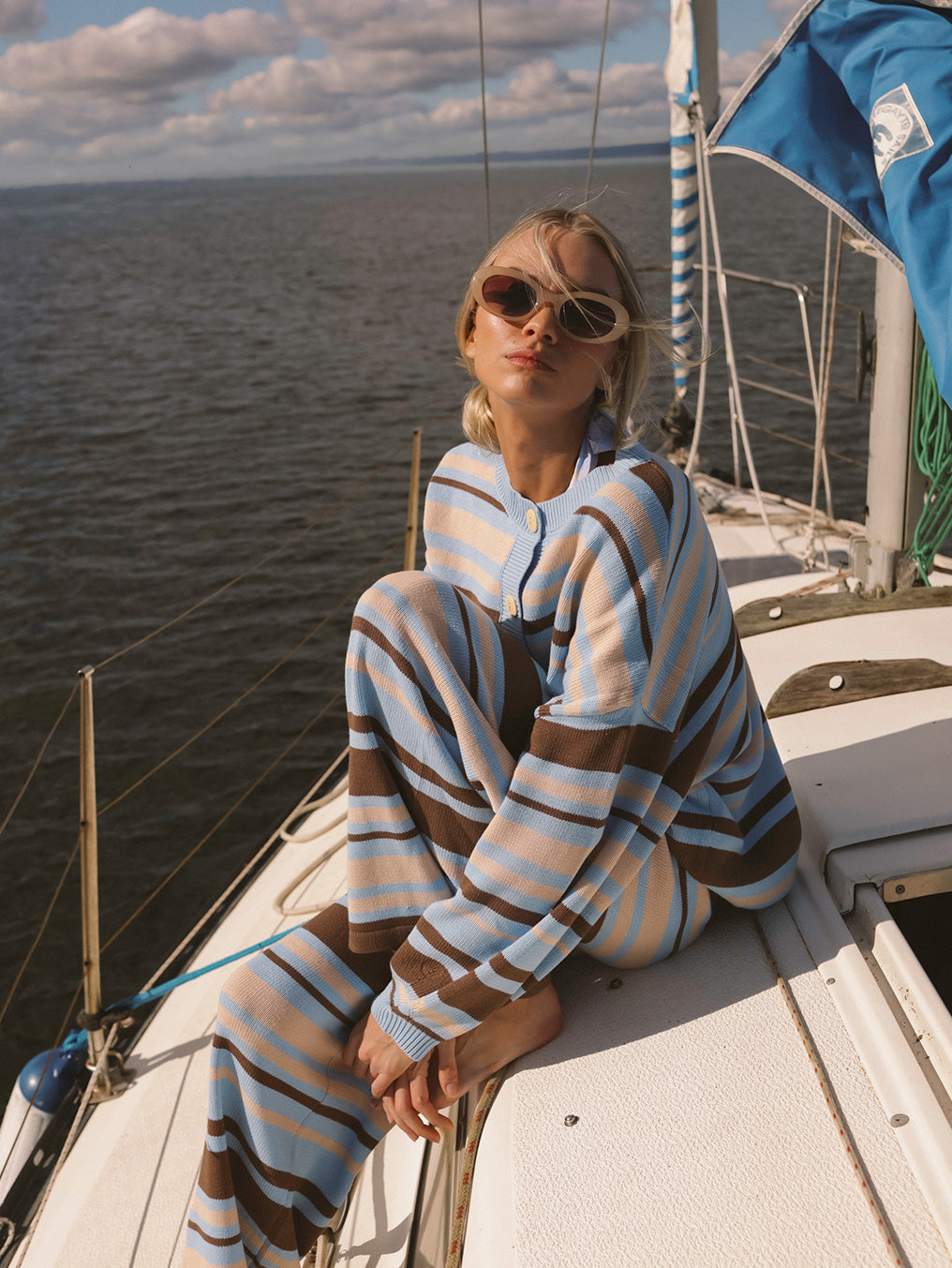 Sails Stripe Knit Pant