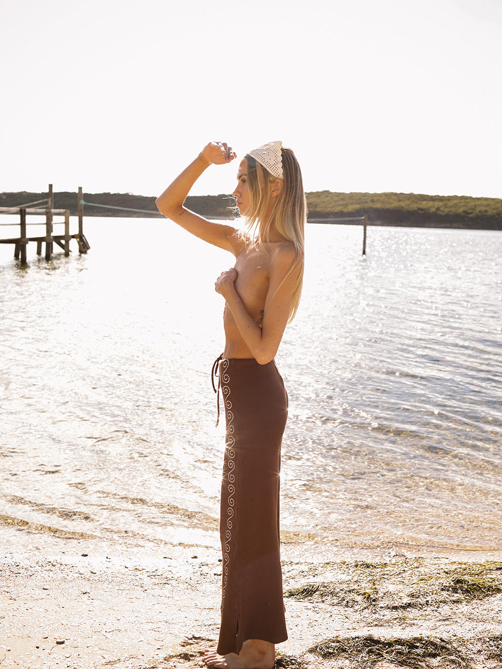 Waffle Chestnut Pant
